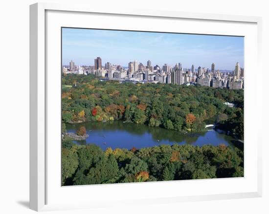 The Lake in Central Park-Rudy Sulgan-Framed Photographic Print