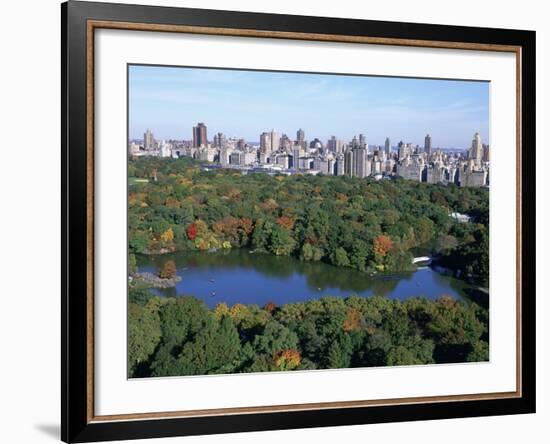 The Lake in Central Park-Rudy Sulgan-Framed Photographic Print