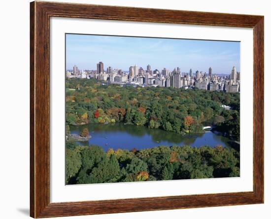 The Lake in Central Park-Rudy Sulgan-Framed Photographic Print