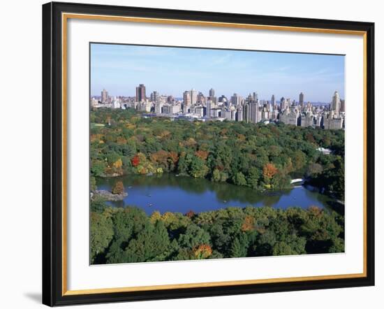 The Lake in Central Park-Rudy Sulgan-Framed Photographic Print