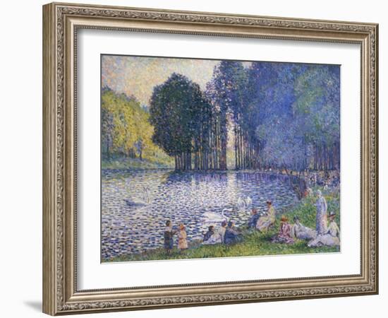 The Lake in the Bois de Boulogne, circa 1899-Henri Edmond Cross-Framed Giclee Print