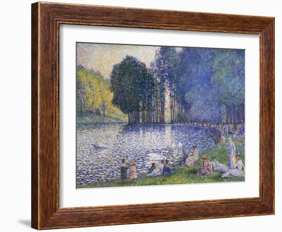 The Lake in the Bois de Boulogne, circa 1899-Henri Edmond Cross-Framed Giclee Print