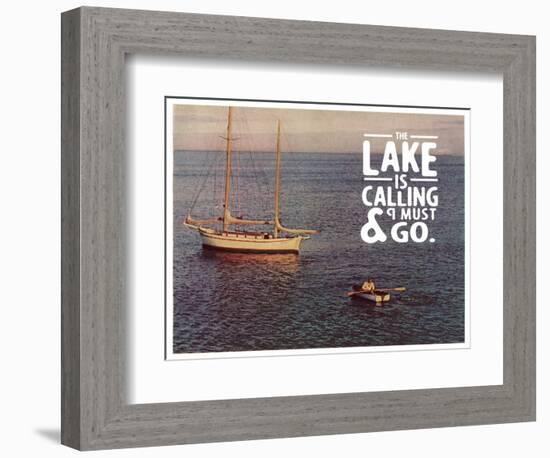 The Lake Is Calling-The Saturday Evening Post-Framed Giclee Print