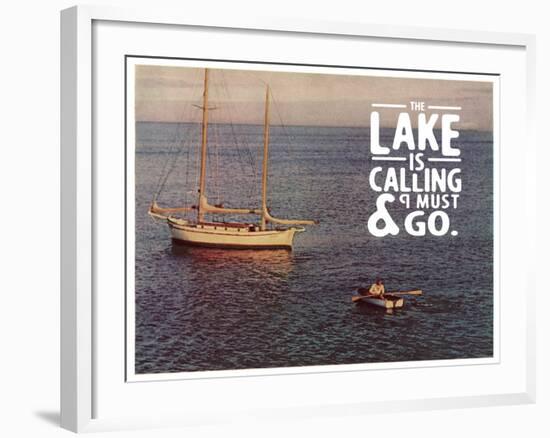 The Lake Is Calling-The Saturday Evening Post-Framed Giclee Print
