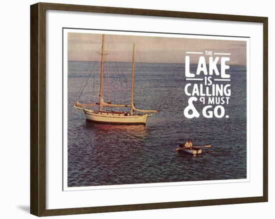 The Lake Is Calling-The Saturday Evening Post-Framed Giclee Print