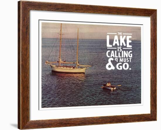 The Lake Is Calling-The Saturday Evening Post-Framed Giclee Print