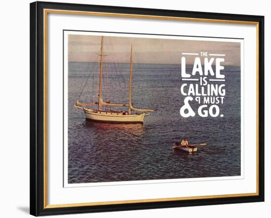 The Lake Is Calling-The Saturday Evening Post-Framed Giclee Print