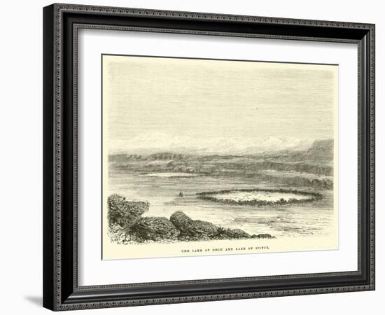 The Lake of Gold and Lake of Silver-Édouard Riou-Framed Giclee Print