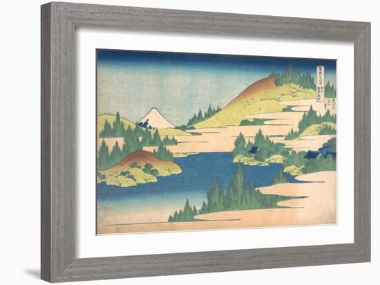 The Lake of Hakone in Sagami Province (From a Series 36 Views of Mount Fuj), 1830-1833-Katsushika Hokusai-Framed Giclee Print