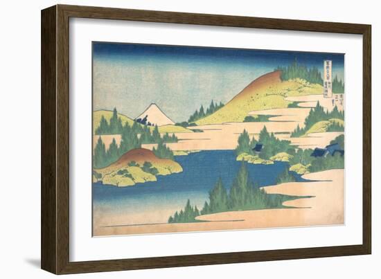 The Lake of Hakone in Sagami Province (From a Series 36 Views of Mount Fuj), 1830-1833-Katsushika Hokusai-Framed Giclee Print