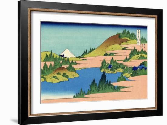 The Lake of Hakone in the Segami Province, c.1830-Katsushika Hokusai-Framed Giclee Print