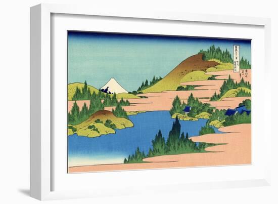 The Lake of Hakone in the Segami Province, c.1830-Katsushika Hokusai-Framed Giclee Print