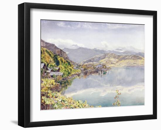 The Lake of Lucerne, Mount Pilatus in the Distance, 1857 (W/C on Paper)-John William Inchbold-Framed Giclee Print