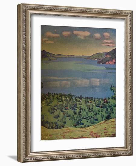 'The Lake of Thun, from Leissigen', c1910-Ferdinand Hodler-Framed Giclee Print