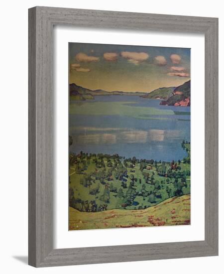 'The Lake of Thun, from Leissigen', c1910-Ferdinand Hodler-Framed Giclee Print