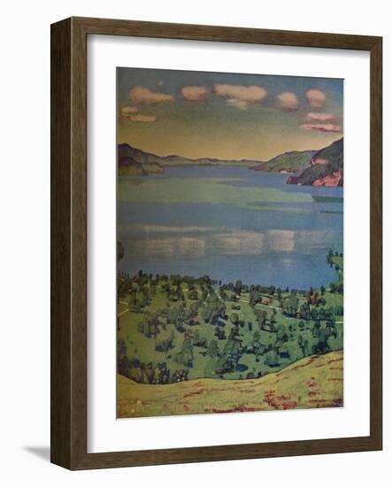 'The Lake of Thun, from Leissigen', c1910-Ferdinand Hodler-Framed Giclee Print