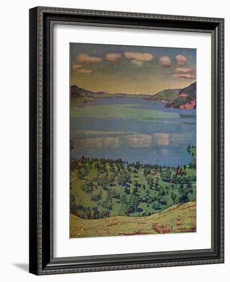 'The Lake of Thun, from Leissigen', c1910-Ferdinand Hodler-Framed Giclee Print