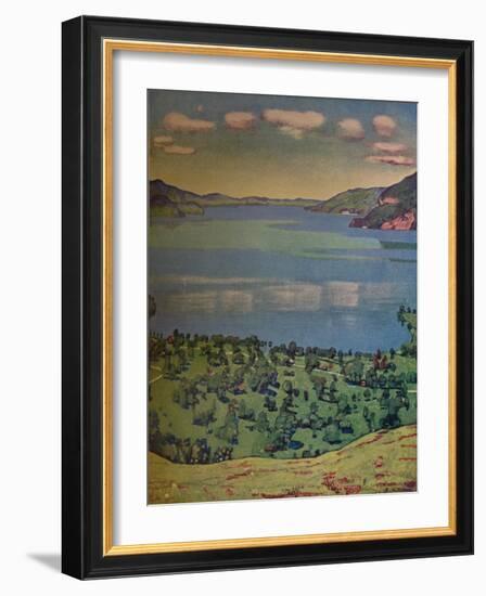 'The Lake of Thun, from Leissigen', c1910-Ferdinand Hodler-Framed Giclee Print