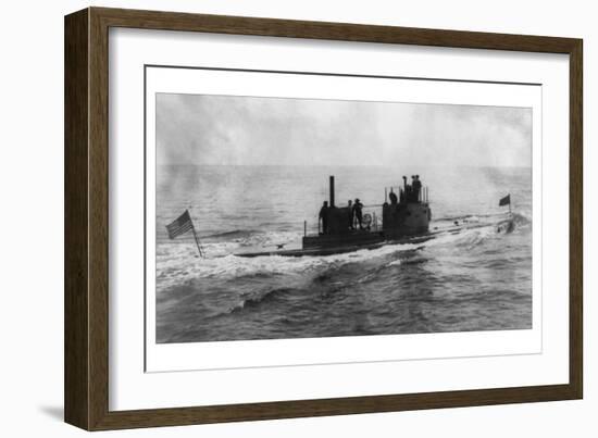 The Lake Submarine-null-Framed Art Print