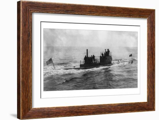 The Lake Submarine-null-Framed Art Print