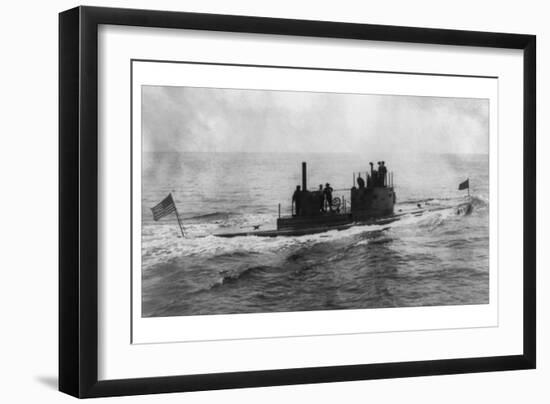 The Lake Submarine-null-Framed Art Print