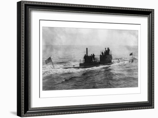 The Lake Submarine-null-Framed Art Print