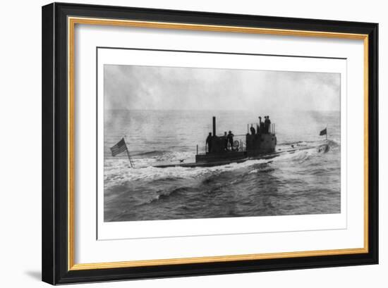 The Lake Submarine-null-Framed Art Print