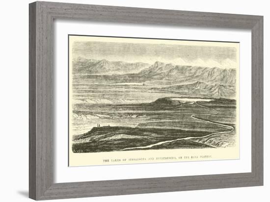 The Lakes of Sissacocha and Huilcacocha, on the Raya Plateau-Édouard Riou-Framed Giclee Print