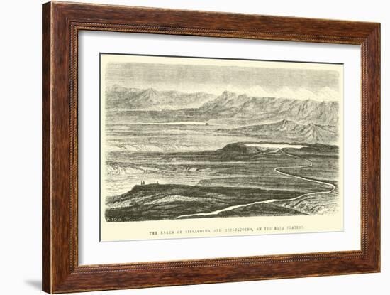 The Lakes of Sissacocha and Huilcacocha, on the Raya Plateau-Édouard Riou-Framed Giclee Print