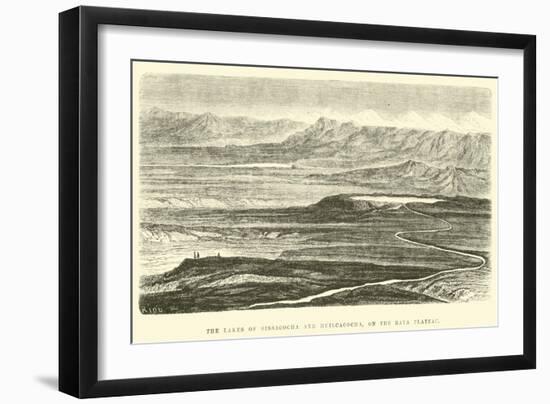 The Lakes of Sissacocha and Huilcacocha, on the Raya Plateau-Édouard Riou-Framed Giclee Print