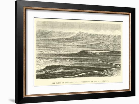 The Lakes of Sissacocha and Huilcacocha, on the Raya Plateau-Édouard Riou-Framed Giclee Print