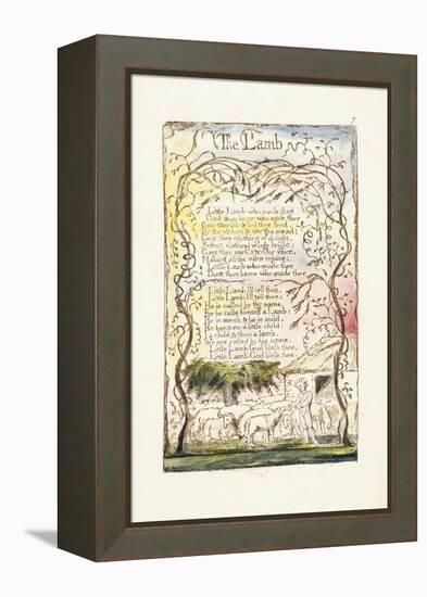 The Lamb, 1789-William Blake-Framed Premier Image Canvas