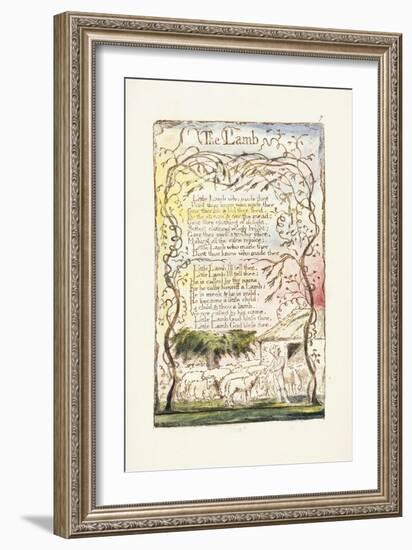 The Lamb, 1789-William Blake-Framed Giclee Print