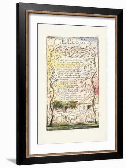 The Lamb, 1789-William Blake-Framed Giclee Print