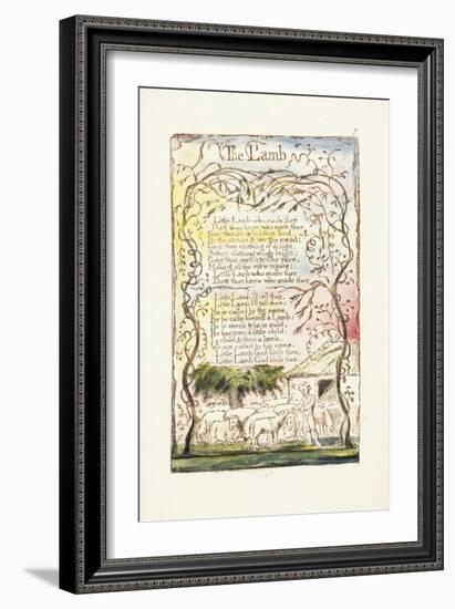 The Lamb, 1789-William Blake-Framed Giclee Print