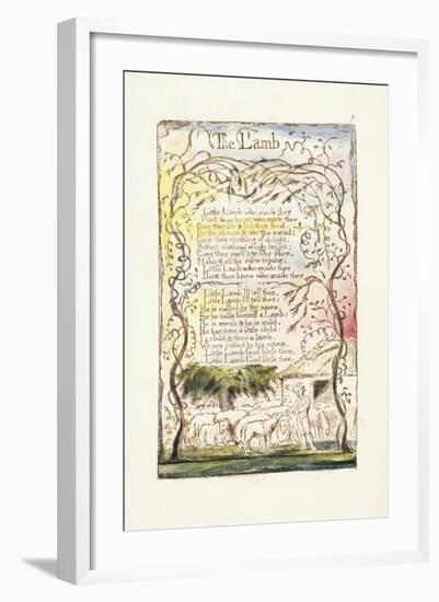 The Lamb, 1789-William Blake-Framed Giclee Print