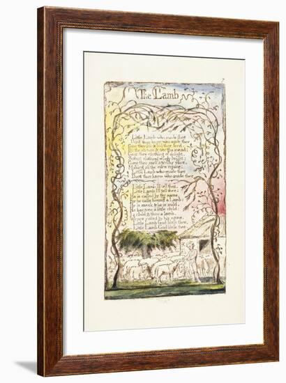 The Lamb, 1789-William Blake-Framed Giclee Print