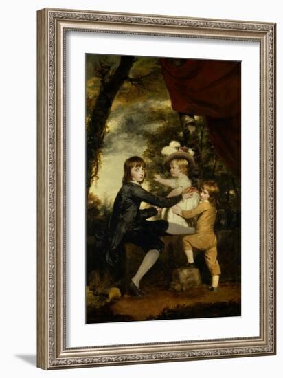 The Lamb Children-Joshua Reynolds-Framed Art Print