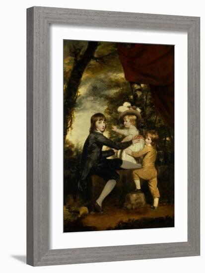 The Lamb Children-Joshua Reynolds-Framed Art Print