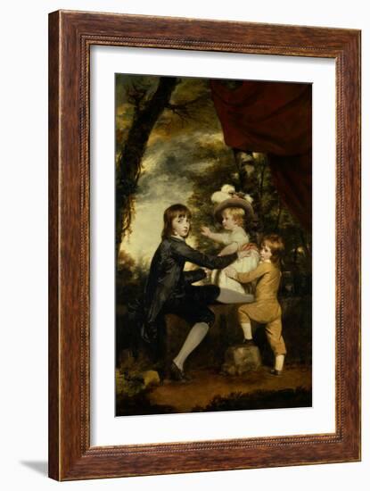 The Lamb Children-Joshua Reynolds-Framed Art Print