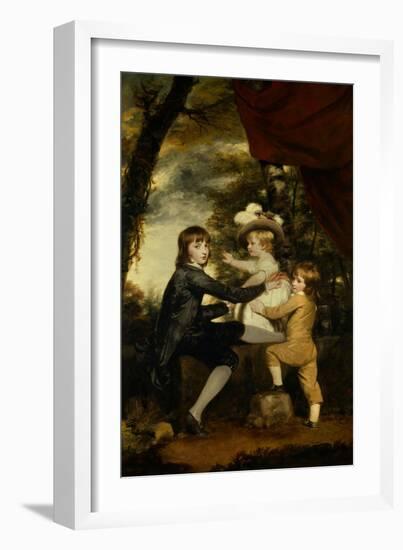 The Lamb Children-Joshua Reynolds-Framed Art Print