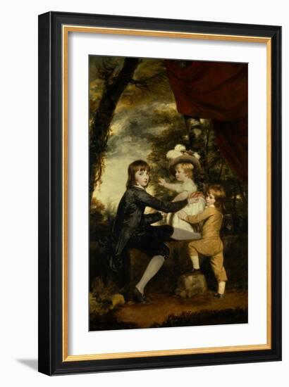 The Lamb Children-Joshua Reynolds-Framed Art Print