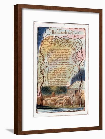 The Lamb, Illustration from 'Songs of Innocence and of Experience', C1770-1820-William Blake-Framed Giclee Print