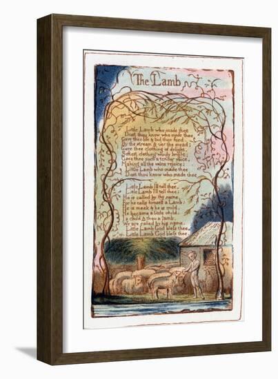 The Lamb, Illustration from 'Songs of Innocence and of Experience', C1770-1820-William Blake-Framed Giclee Print