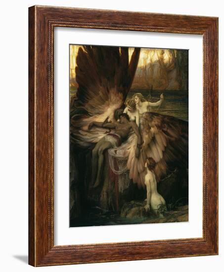 The Lament for Icarus-Herbert Draper-Framed Premium Giclee Print