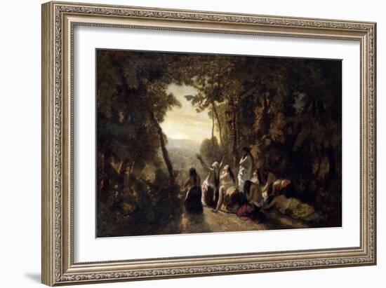 The Lament of Jephthah's Daughter, 1846-Narcisse Virgile Diaz de la Pena-Framed Giclee Print