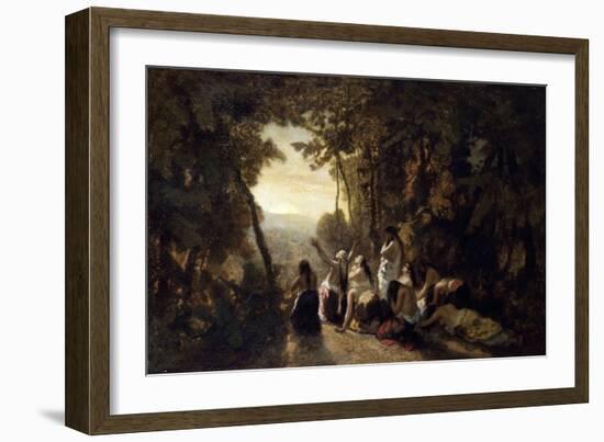 The Lament of Jephthah's Daughter, 1846-Narcisse Virgile Diaz de la Pena-Framed Giclee Print