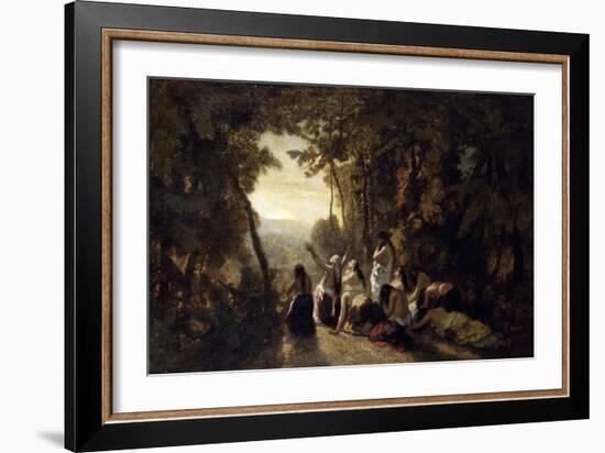 The Lament of Jephthah's Daughter, 1846-Narcisse Virgile Diaz de la Pena-Framed Giclee Print