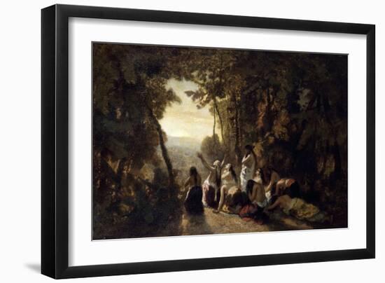 The Lament of Jephthah's Daughter, 1846-Narcisse Virgile Diaz de la Pena-Framed Giclee Print