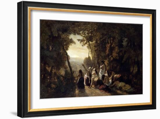 The Lament of Jephthah's Daughter, 1846-Narcisse Virgile Diaz de la Pena-Framed Giclee Print